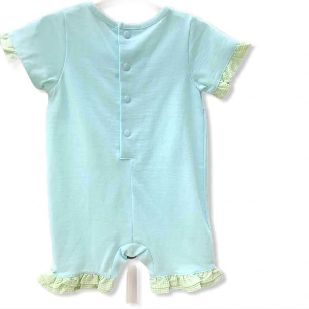 🍍NWT‎ Agabang Romper w Fish 🐠 Appliqué 3mo